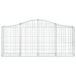 vidaXL Oblúkové gabionové koše 8 ks 200x30x80/100cm pozinkované železo – Obrázok 4