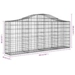 vidaXL Oblúkové gabionové koše 8 ks 200x30x80/100cm pozinkované železo – Obrázok 6