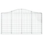 vidaXL Oblúkové gabiónové koše 6ks 200x30x100/120cm pozinkované železo – Obrázok 4