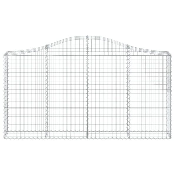 vidaXL Oblúkové gabiónové koše 6ks 200x30x100/120cm pozinkované železo – Obrázok 4