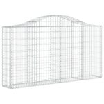 vidaXL Oblúkové gabiónové koše 8ks 200x30x100/120cm pozinkované železo – Obrázok 3