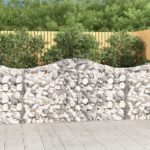 vidaXL Oblúkové gabiónové koše 8ks 200x30x100/120cm pozinkované železo