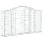vidaXL Oblúkové gabiónové koše 13 ks 200x30x100/120cm pozinkov. železo – Obrázok 3