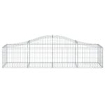 vidaXL Oblúkový gabionový kôš 15 ks 200x50x40/60 cm pozinkované železo – Obrázok 4