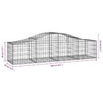 vidaXL Oblúkový gabionový kôš 20 ks 200x50x40/60 cm pozinkované železo – Obrázok 6