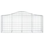 vidaXL Oblúkové gabionové koše 11 ks 200x50x80/100 cm pozink. železo – Obrázok 4