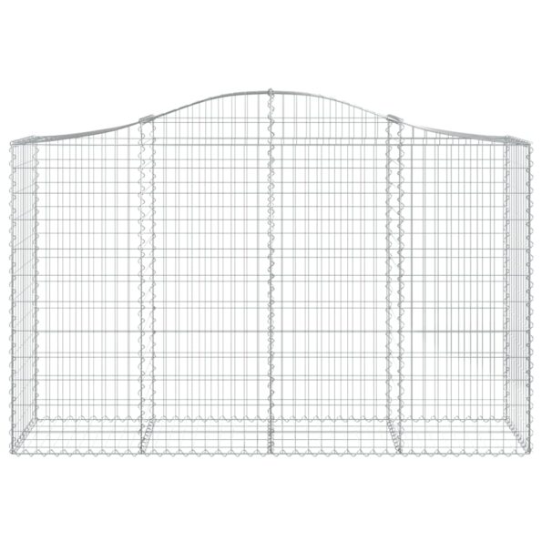 vidaXL Oblúkové gabionové koše 2 ks 200x50x120/140 cm pozink. železo – Obrázok 4