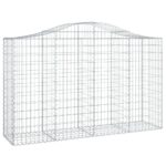 vidaXL Oblúkové gabionové koše 18 ks 200x50x120/140 cm pozink. železo – Obrázok 3