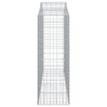 vidaXL Oblúkové gabionové koše 2 ks 200x50x140/160 cm pozink. železo – Obrázok 5