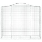 vidaXL Oblúkové gabiónové koše 4ks 200x50x160/180cm pozinkované železo – Obrázok 4