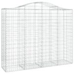 vidaXL Oblúkové gabiónové koše 6ks 200x50x160/180cm pozinkované železo – Obrázok 3