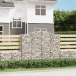 vidaXL Oblúkové gabiónové koše 6ks 200x50x160/180cm pozinkované železo