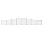 vidaXL Oblúkový gabionový kôš 2 ks 400x30x40/60 cm pozinkované železo – Obrázok 4