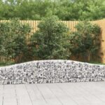 vidaXL Oblúkový gabionový kôš 6 ks 400x30x40/60 cm pozinkované železo