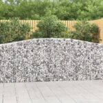 vidaXL Oblúkové gabiónové koše 5 ks 400x30x100/120cm pozinkov. železo