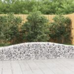 vidaXL Oblúkový gabionový kôš 10 ks 400x50x40/60 cm pozinkované železo