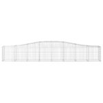 vidaXL Oblúkový gabionový kôš 5 ks 400x50x60/80 cm pozinkované železo – Obrázok 4