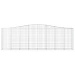 vidaXL Oblúkové gabionové koše 6 ks 400x50x120/140 cm pozink. železo – Obrázok 4