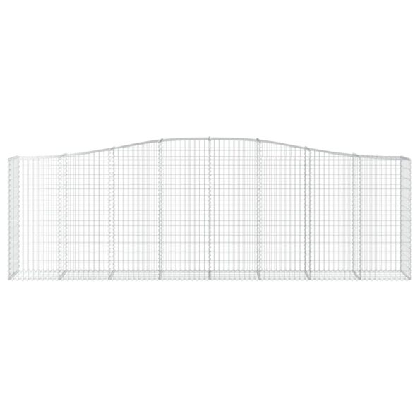 vidaXL Oblúkové gabionové koše 6 ks 400x50x120/140 cm pozink. železo – Obrázok 4