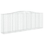 vidaXL Oblúkové gabionové koše 4 ks 400x50x140/160 cm pozink. železo – Obrázok 3