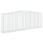 vidaXL Oblúkové gabionové koše 6 ks 400x50x140/160 cm pozink. železo – Obrázok 3