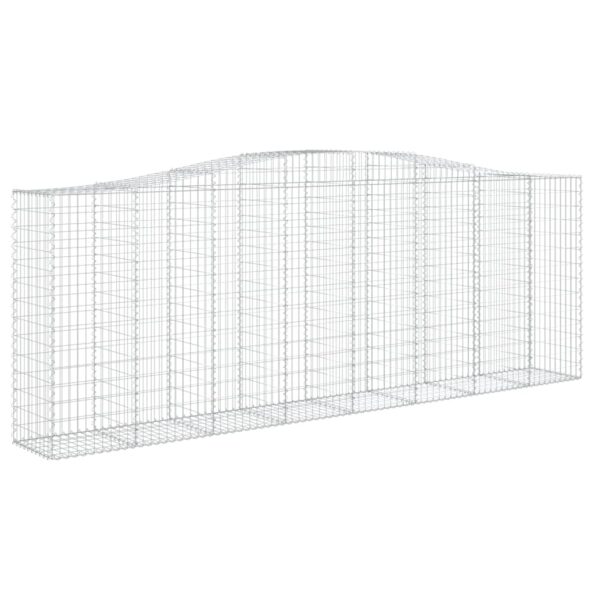 vidaXL Oblúkové gabionové koše 10 ks 400x50x140/160 cm pozink. železo – Obrázok 3