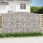 vidaXL Oblúkový gabionový kôš 3 ks 400x50x220/240cm pozinkované železo