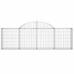 vidaXL Oblúkový gabionový kôš 11 ks 200x30x60/80 cm pozinkované železo – Obrázok 4