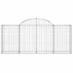 vidaXL Oblúkové gabionové koše 7 ks 200x30x80/100cm pozinkované železo – Obrázok 4