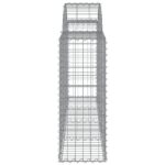 vidaXL Oblúkové gabionové koše 7 ks 200x30x80/100cm pozinkované železo – Obrázok 5