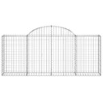 vidaXL Oblúkové gabionové koše 9 ks 200x30x80/100cm pozinkované železo – Obrázok 4