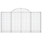 vidaXL Oblúkové gabiónové koše 3ks 200x30x100/120cm pozinkované železo – Obrázok 4