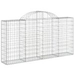 vidaXL Oblúkové gabiónové koše 5 ks 200x30x100/120cm pozinkov. železo – Obrázok 3