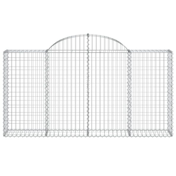 vidaXL Oblúkové gabiónové koše 10 ks 200x30x100/120cm pozinkov. železo – Obrázok 4