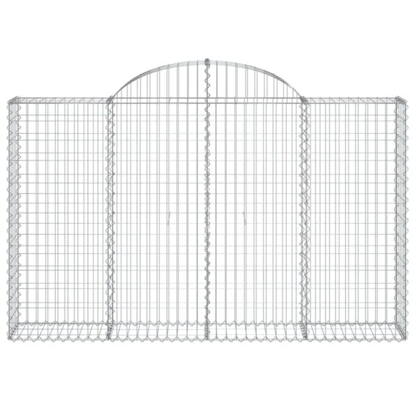 vidaXL Oblúkové gabionové koše 3 ks 200x30x120/140 cm pozink. železo – Obrázok 4