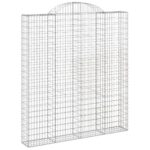 vidaXL Oblúkový gabionový kôš 2 ks 200x30x220/240cm pozinkované železo – Obrázok 3