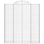 vidaXL Oblúkový gabionový kôš 2 ks 200x30x220/240cm pozinkované železo – Obrázok 4