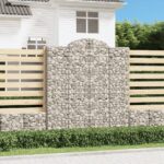 vidaXL Oblúkový gabionový kôš 2 ks 200x30x220/240cm pozinkované železo