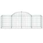 vidaXL Oblúkový gabionový kôš 5 ks 200x50x60/80 cm pozinkované železo – Obrázok 4