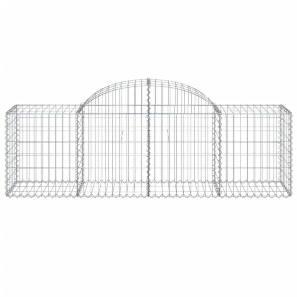 vidaXL Oblúkový gabionový kôš 12 ks 200x50x60/80 cm pozinkované železo – Obrázok 4