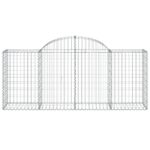 vidaXL Oblúkové gabionové koše 9 ks 200x50x80/100cm pozinkované železo – Obrázok 4