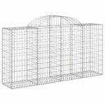 vidaXL Oblúkové gabiónové koše 9ks 200x50x100/120cm pozinkované železo – Obrázok 3