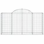 vidaXL Oblúkové gabiónové koše 15 ks 200x50x100/120cm pozinkov. železo – Obrázok 4