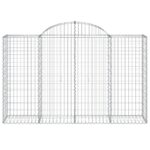 vidaXL Oblúkové gabionové koše 5 ks 200x50x120/140 cm pozink. železo – Obrázok 4