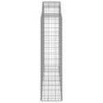 vidaXL Oblúkové gabiónové koše 5ks 200x50x160/180cm pozinkované železo – Obrázok 5