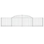 vidaXL Oblúkový gabionový kôš 11 ks 300x30x60/80 cm pozinkované železo – Obrázok 4