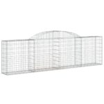 vidaXL Oblúkové gabionové koše 12ks 300x30x80/100cm pozinkované železo – Obrázok 3