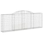 vidaXL Oblúkové gabiónové koše 7ks 300x30x100/120cm pozinkované železo – Obrázok 3