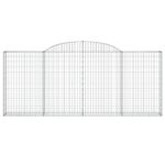 vidaXL Oblúkové gabionové koše 8 ks 300x30x120/140 cm pozink. železo – Obrázok 4