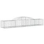 vidaXL Oblúkový gabionový kôš 10 ks 300x50x40/60 cm pozinkované železo – Obrázok 3